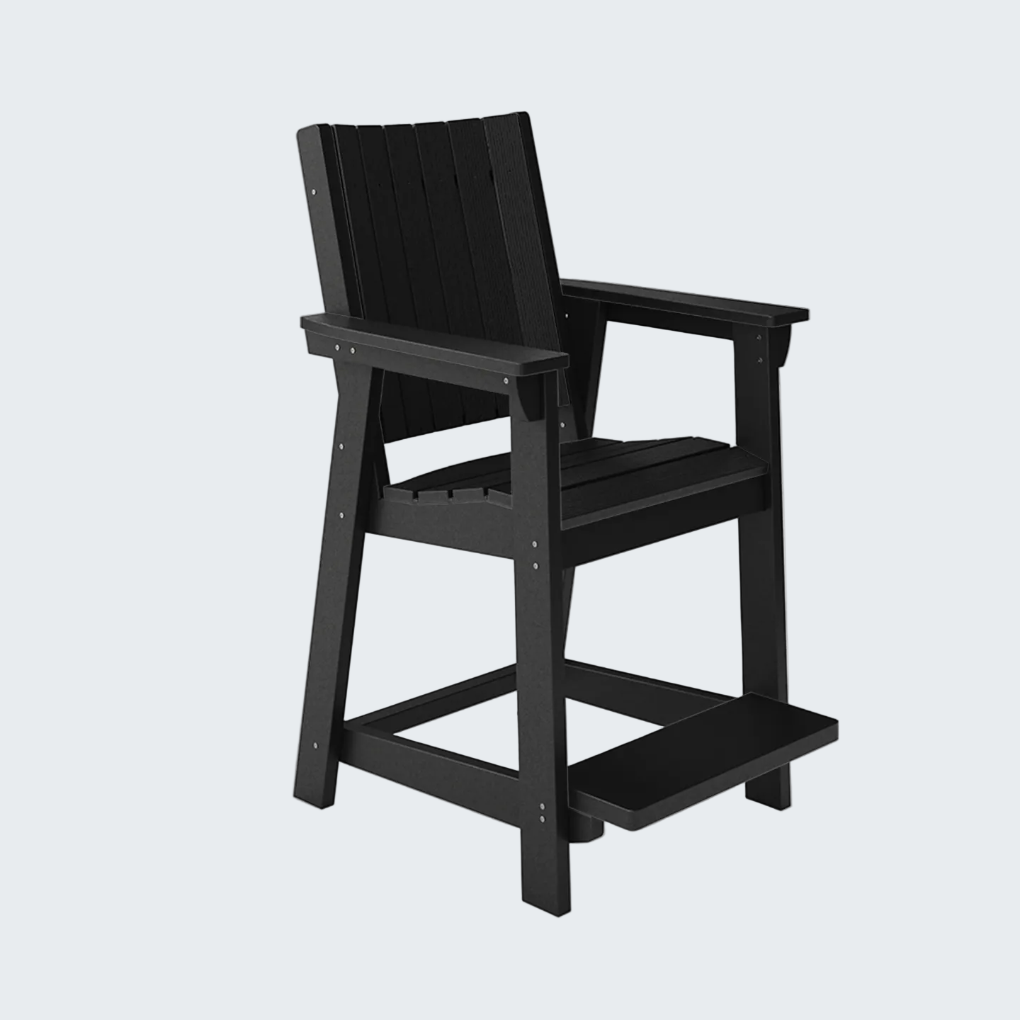 Black high chair on a white background