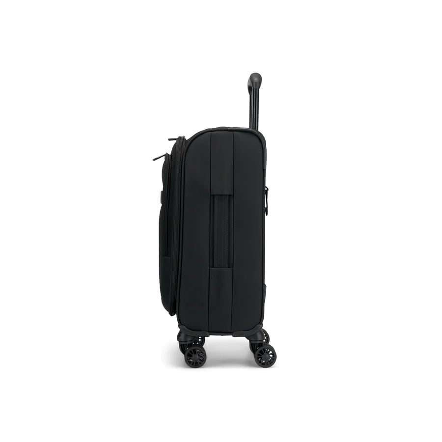 Black suitcase on a white background