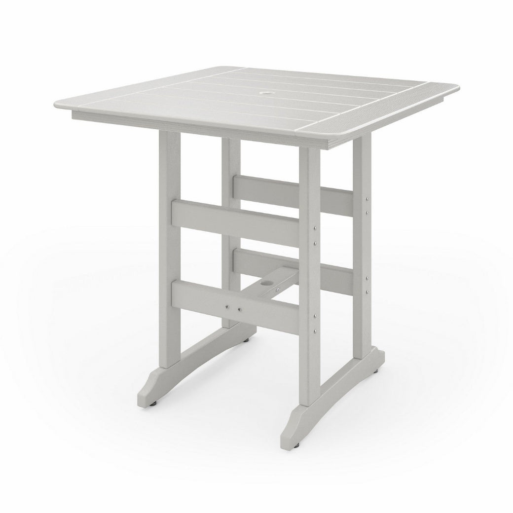 Gray outdoor table on a white background