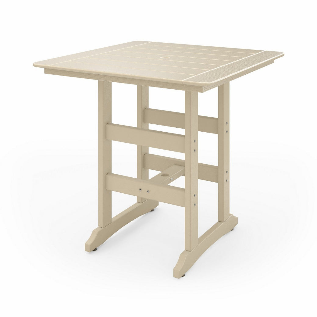 Beige outdoor table on a white background