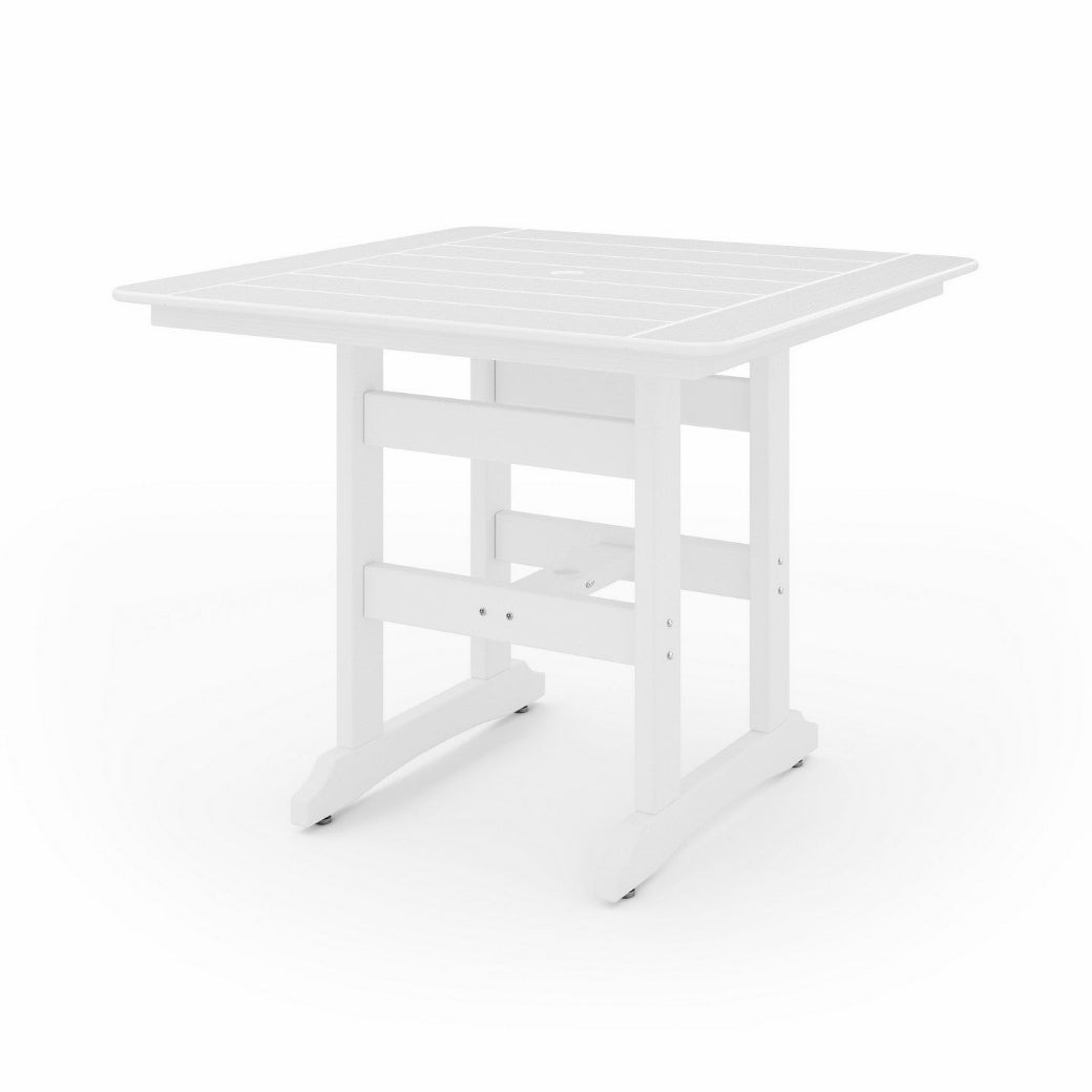 White outdoor table on a white background
