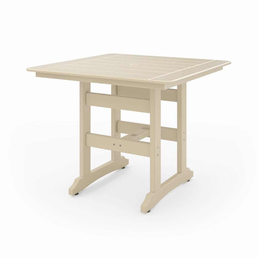 Beige outdoor table on a white background