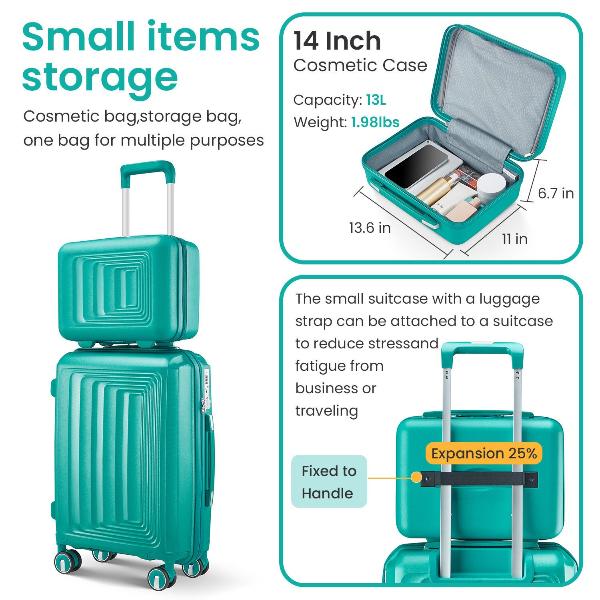 Hard Shell Four Piece Luggage Set( with TSA Lock