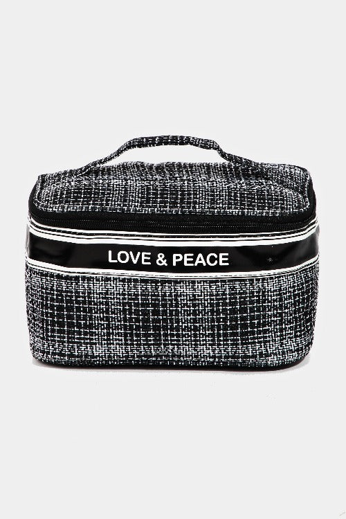 Fame Love & Peace Striped Handle Bag