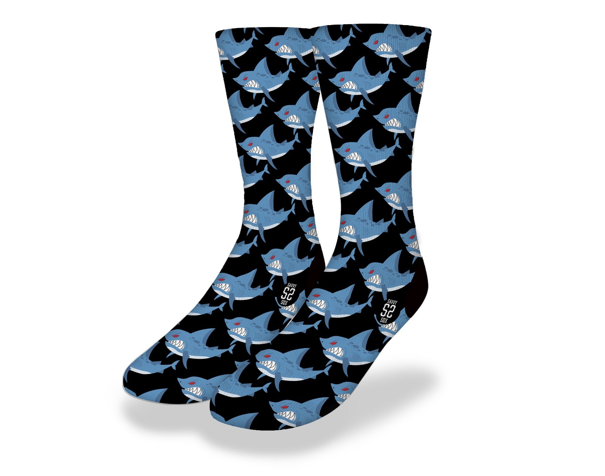 Mean Angry Shark Socks