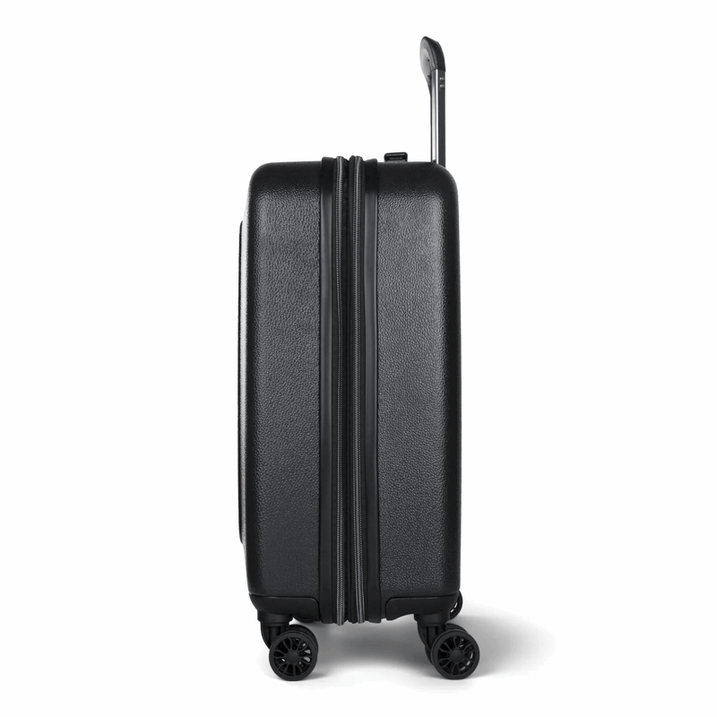 Black suitcase on a white background