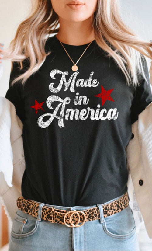 Vintage Made in America Graphic Tee Plus