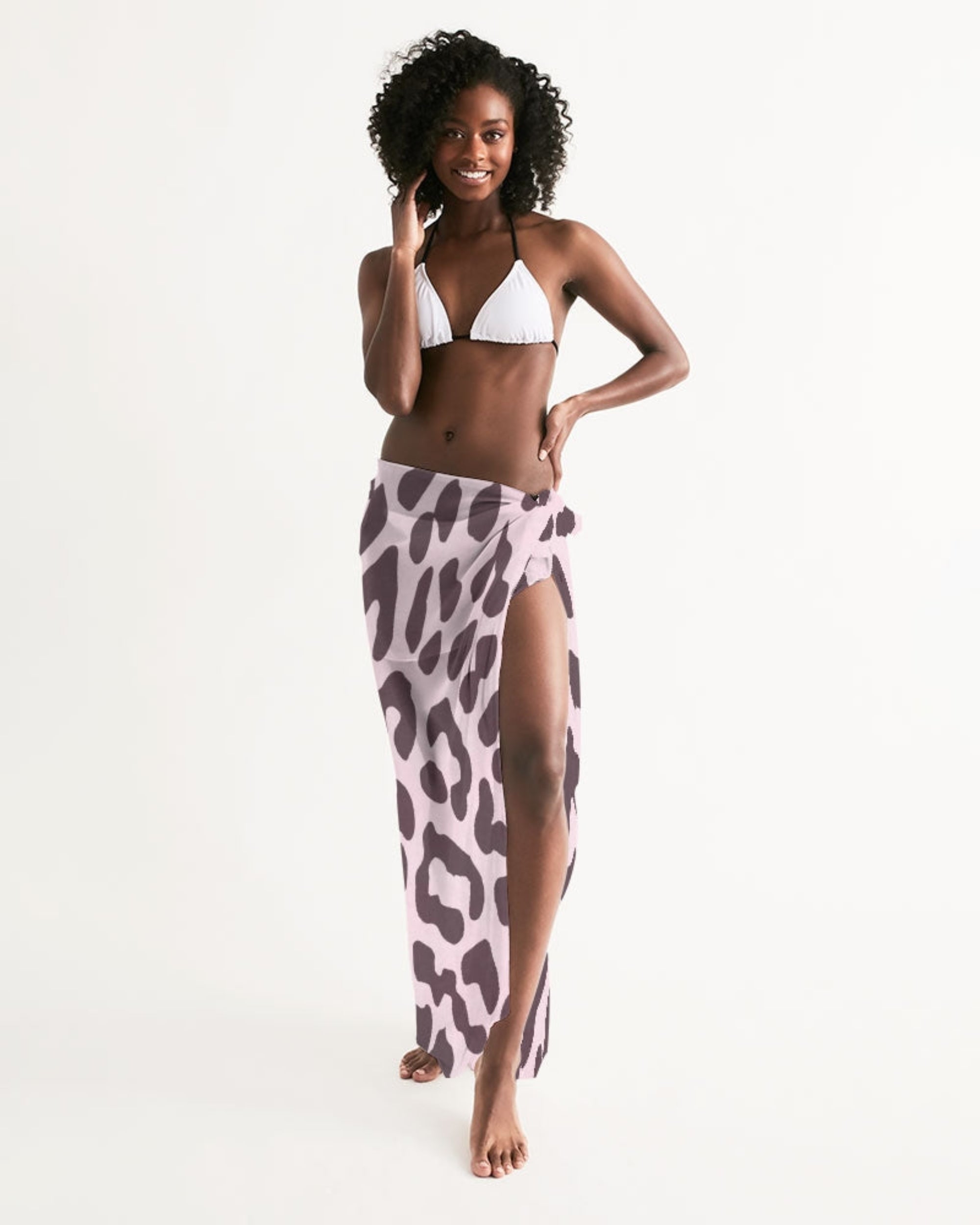 Pink Leopard Print Sarong