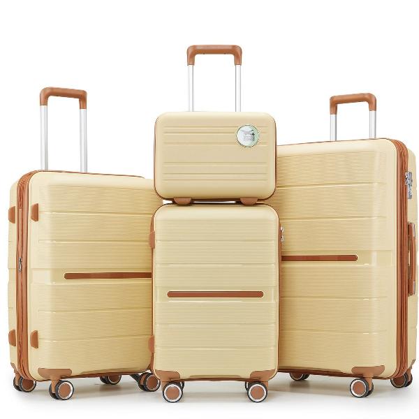 Luggage Sets 4 Piece(14/20/24/28) PP Lightweight & Durable Expandable