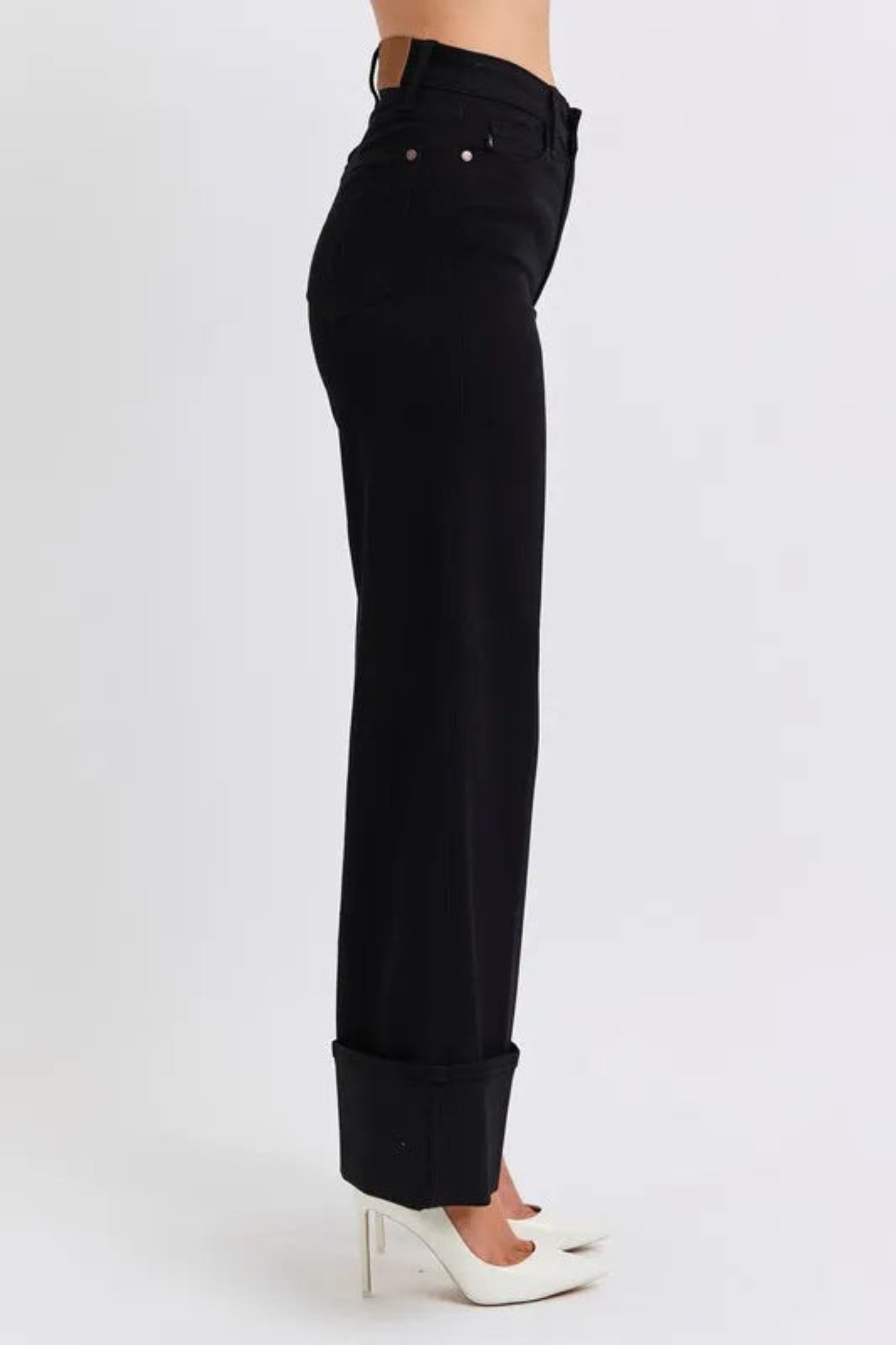 Judy Blue Full Size High Waist Reto Wide Leg Pants