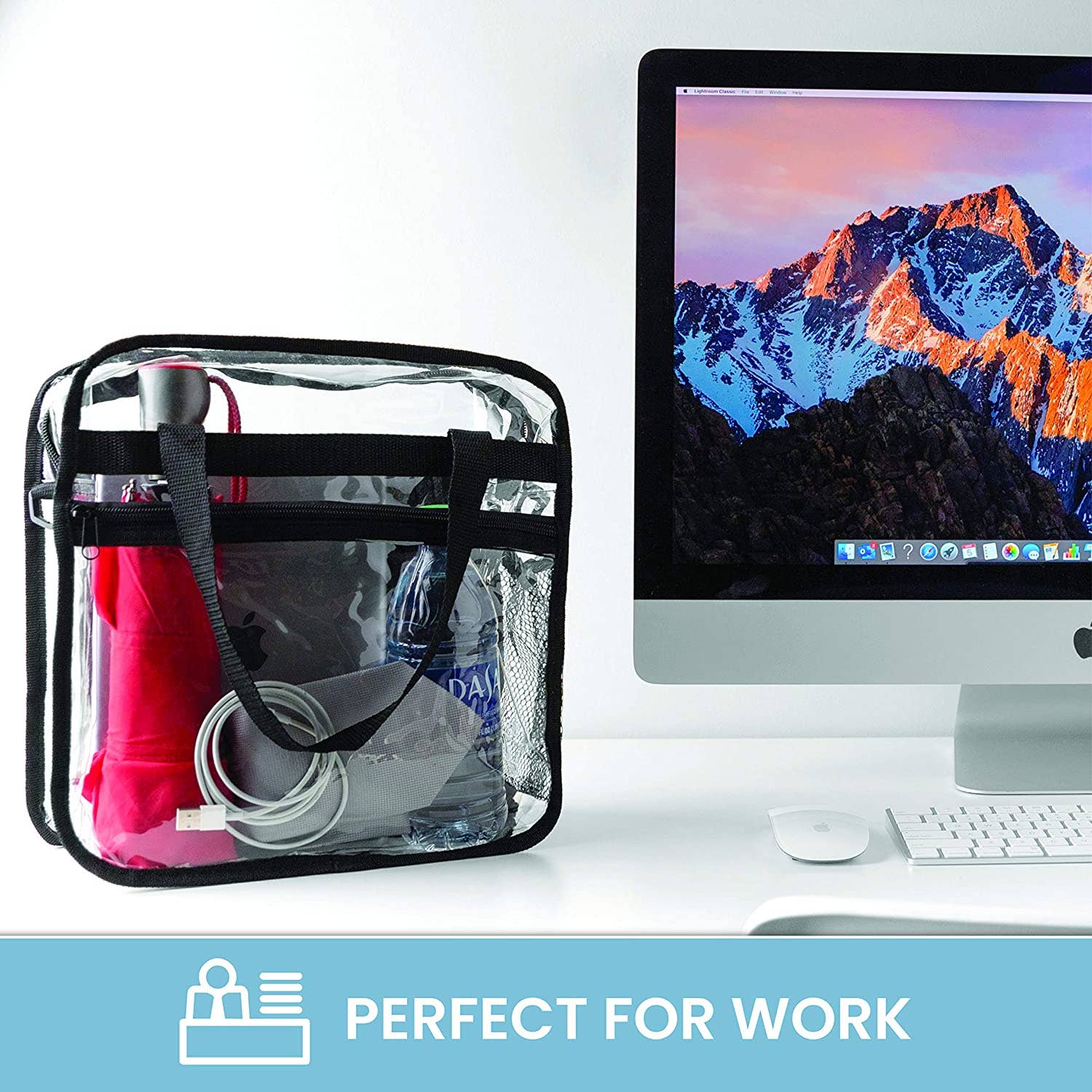 Bagsko Clear Stadium Approved Bag With Zipper 