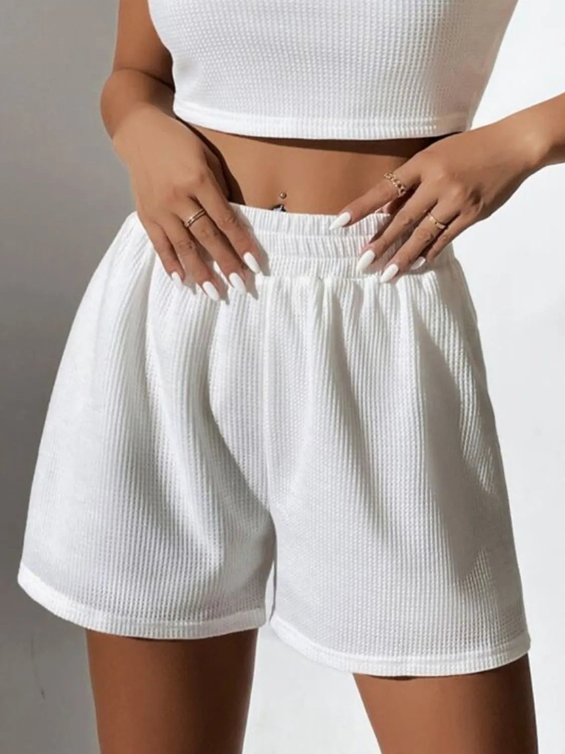 Full Size Wide Strap Tank and Shorts Set