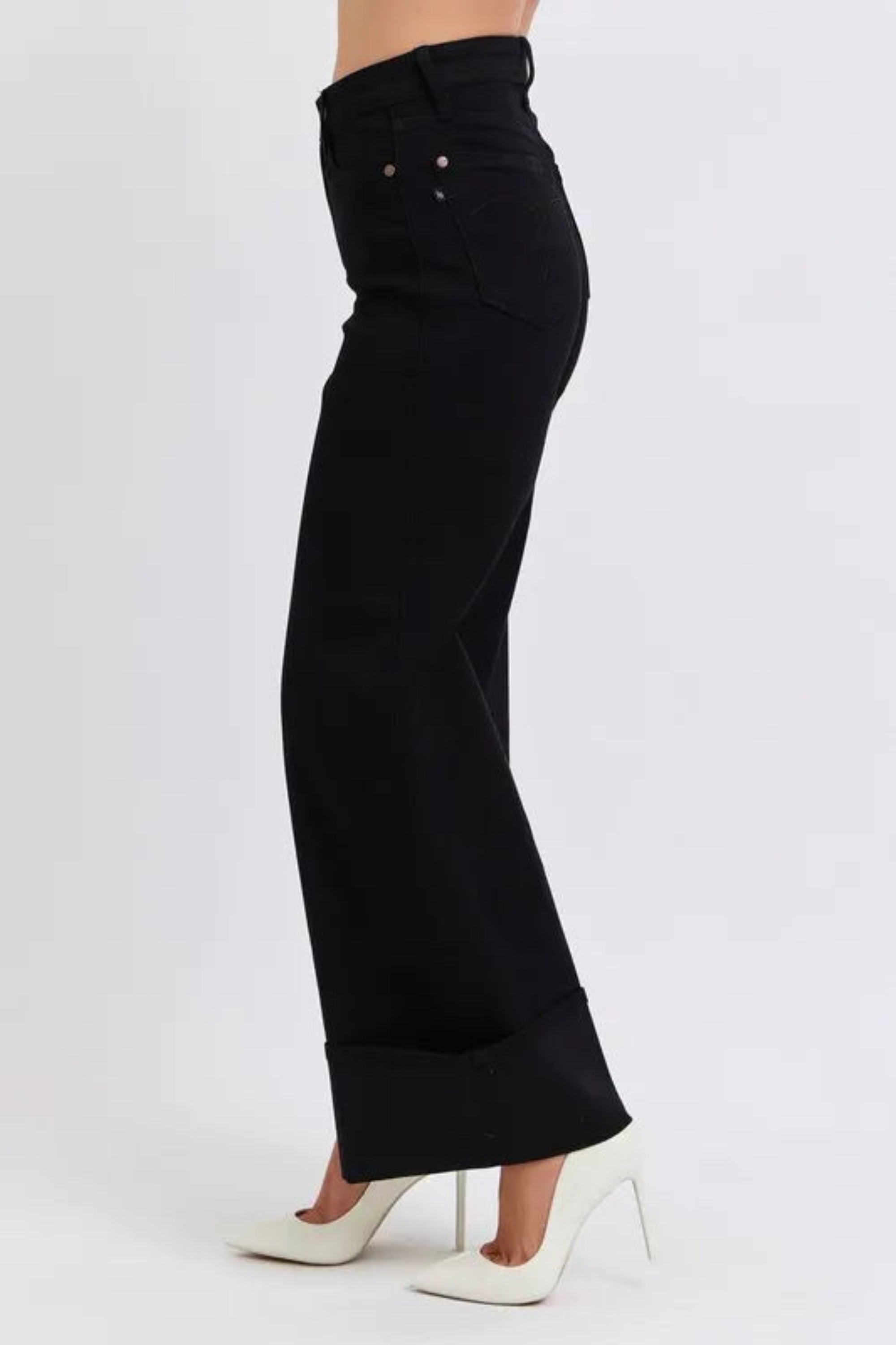 Judy Blue Full Size High Waist Reto Wide Leg Pants