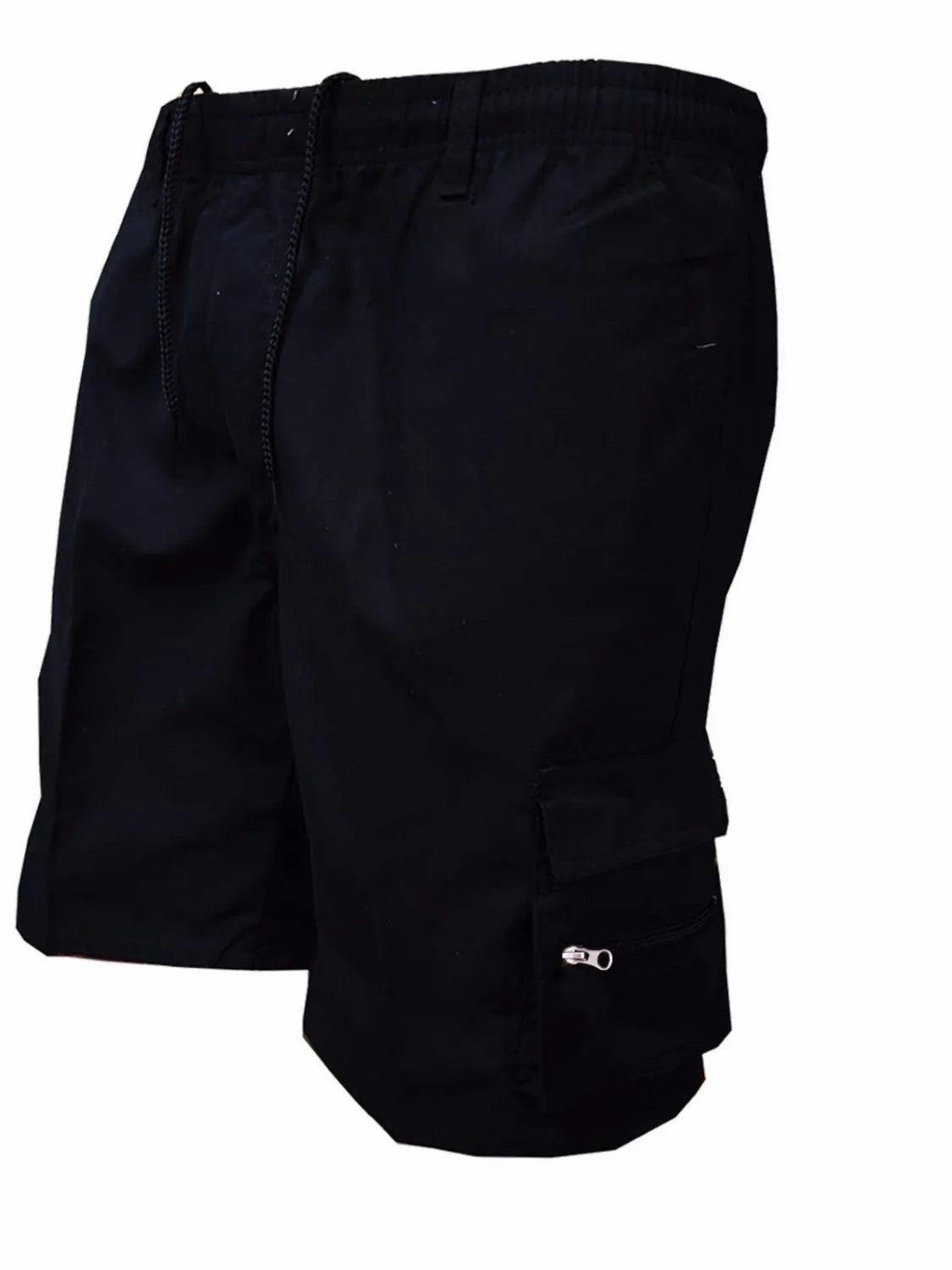 Men's Plus Size Drawstring Shorts with Cargo Pockets