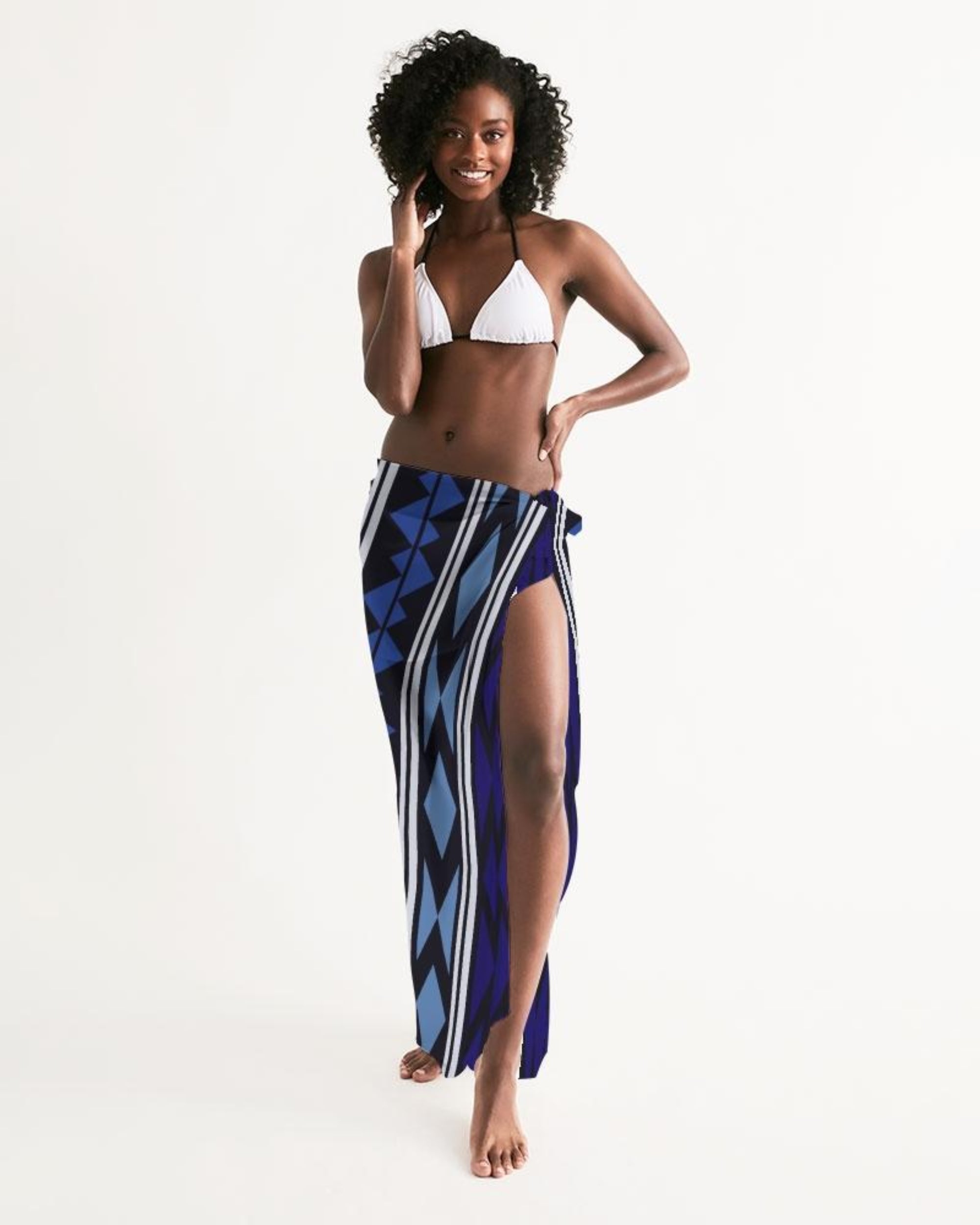 Sheer Bohemian Blue Swimsuit Cover Up