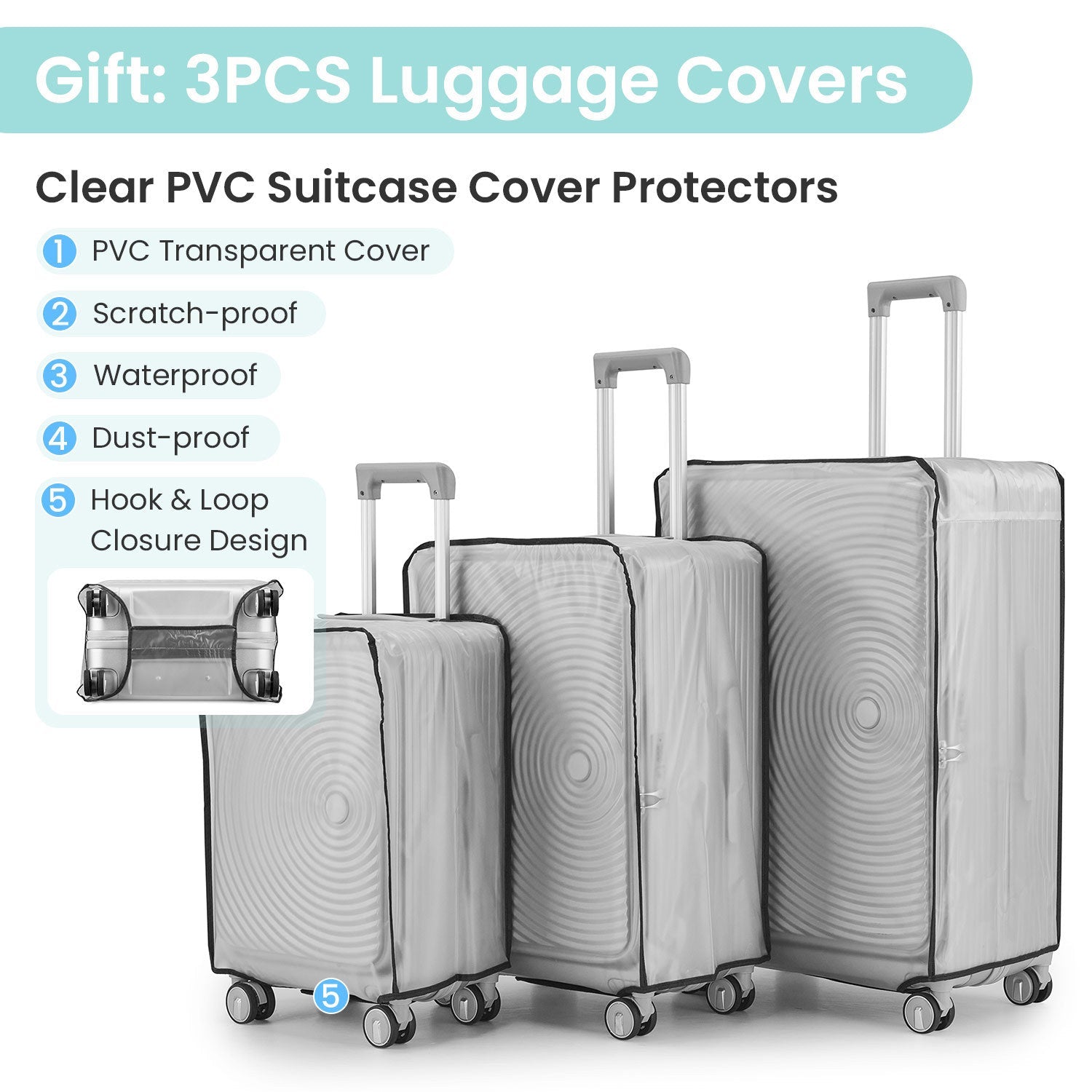 Luggage Sets 3 Piece(20/24/28), Expandable Carry On Luggage with TSA