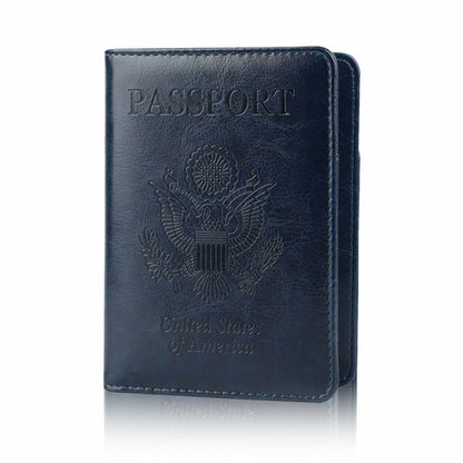 Leather Waterproof Passport Case Vaccine Card Slot