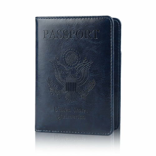 Leather Waterproof Passport Vaccine Card Cover