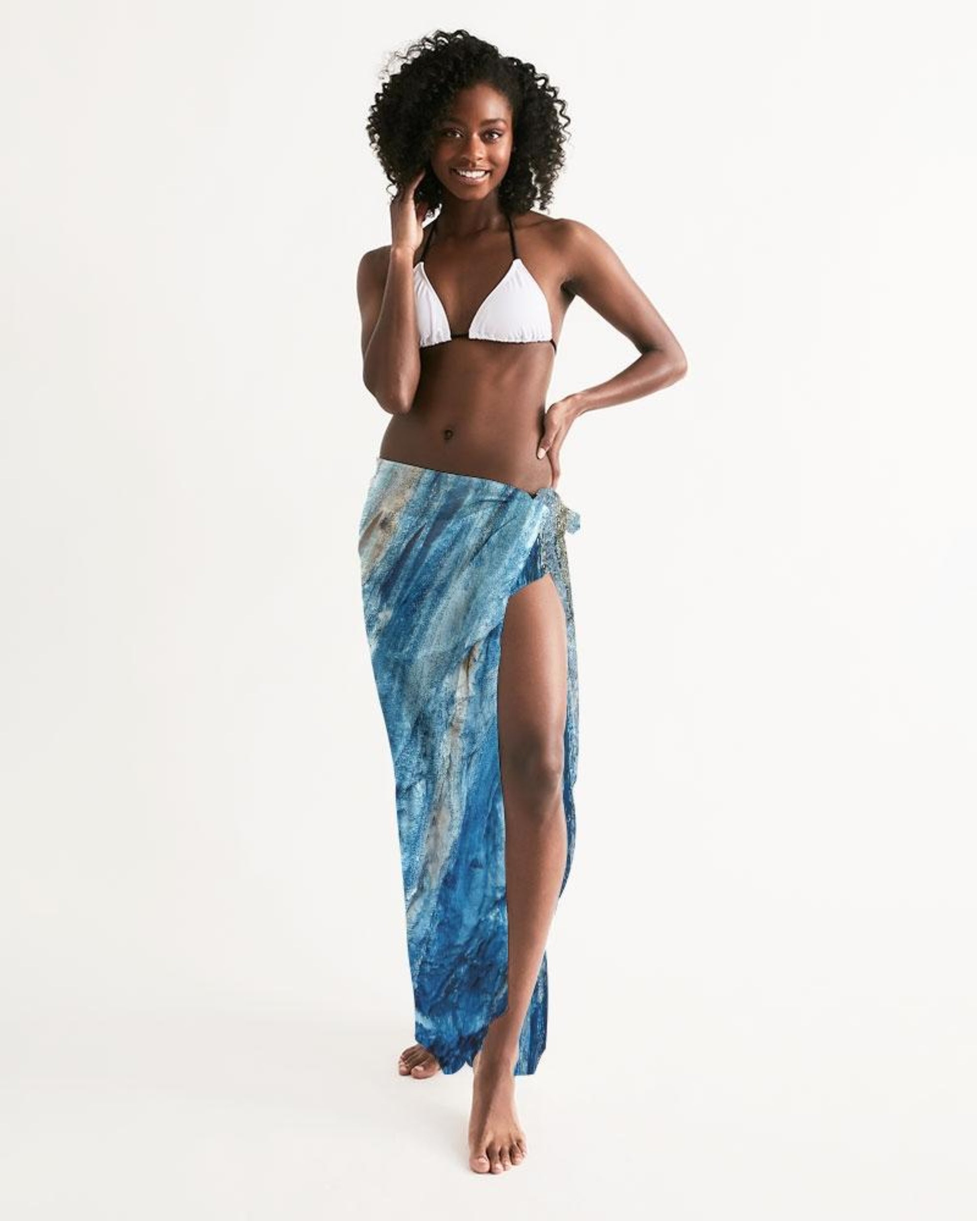 Sheer Blue Mountain Landscape Sarong