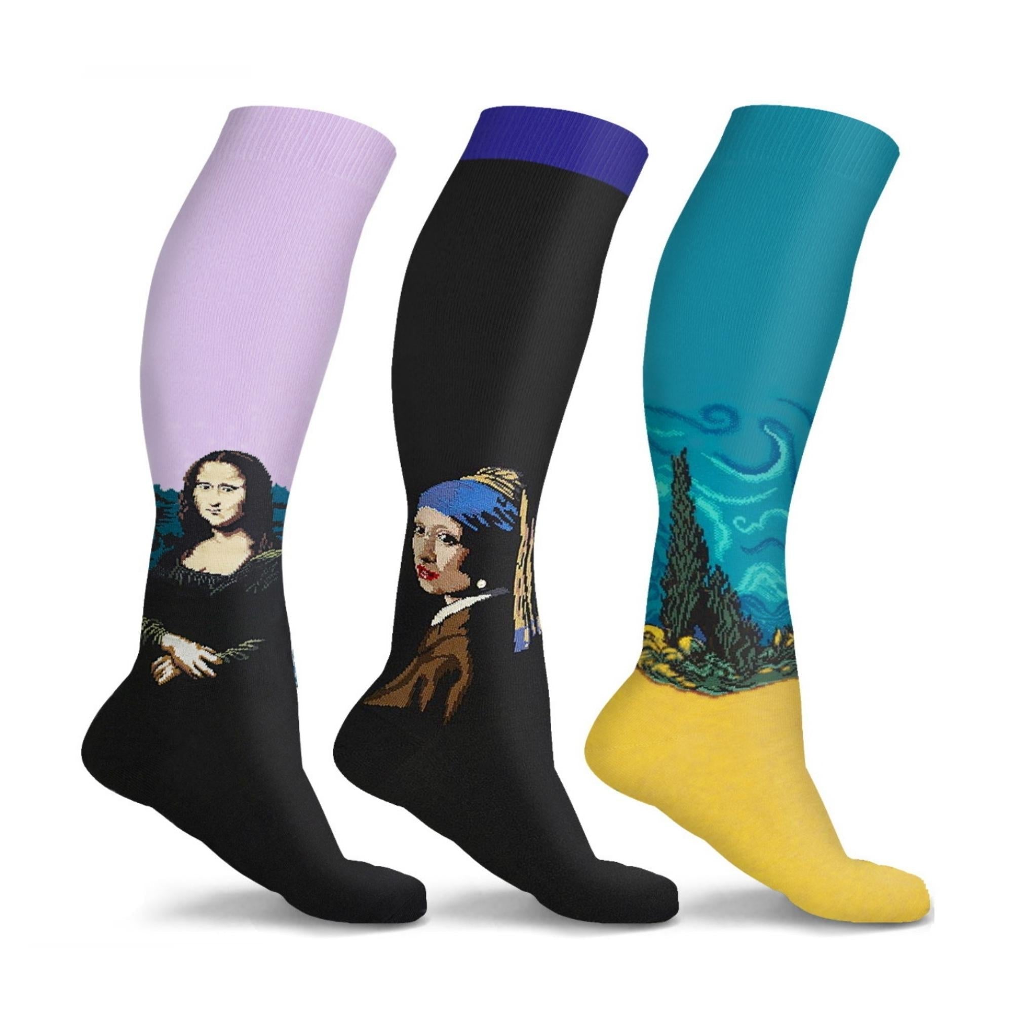 Famous Art Paintings Unisex Travel  Socks