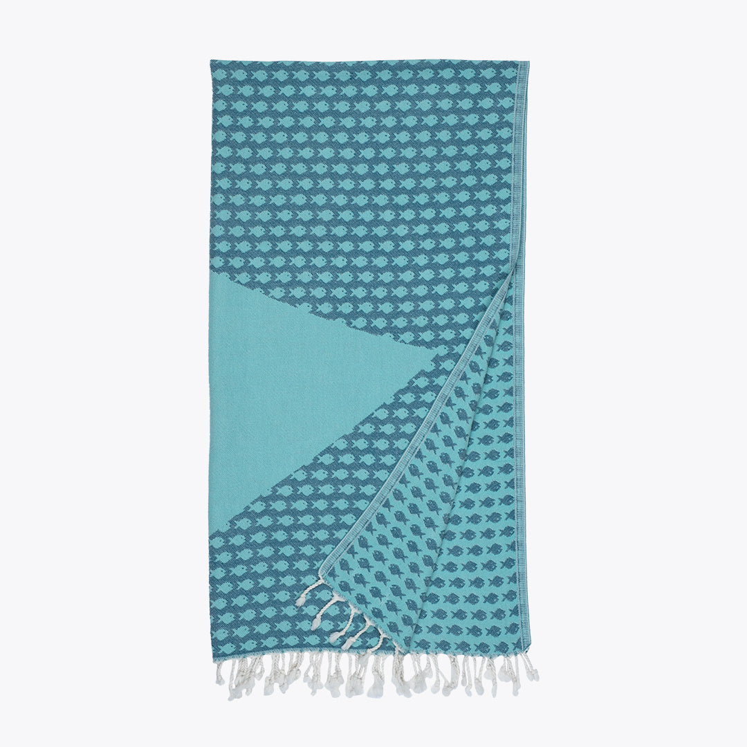 Feshka Big Fish Turkish Cotton Beach Towel