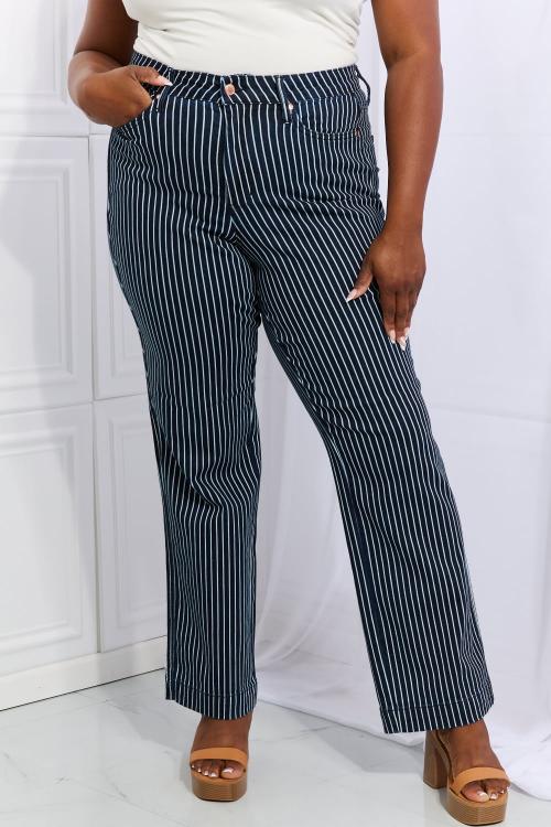 Judy Blue Cassidy Full Size High Waisted Tummy Control Striped