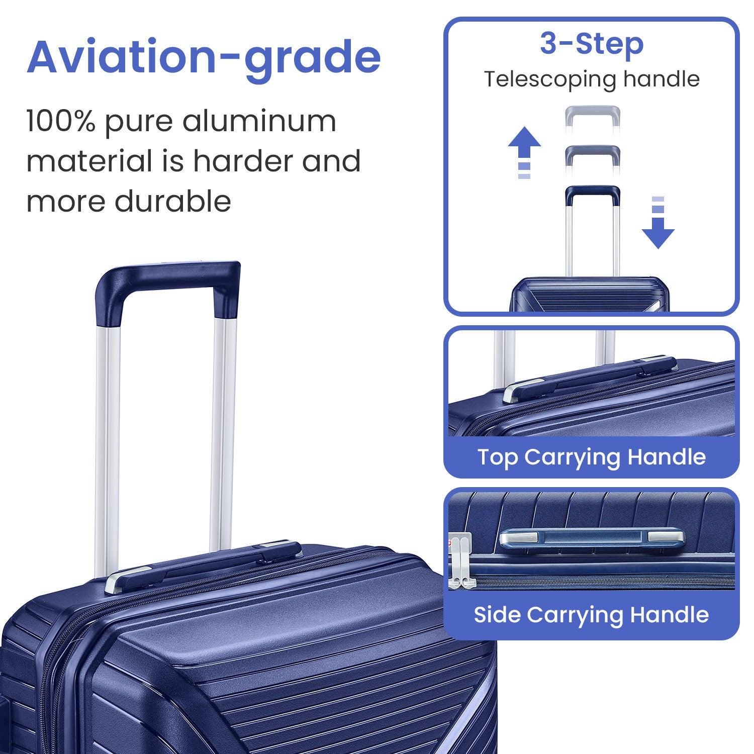 Luggage Sets 4 Piece(14/20/24/28), Expandable Lightweight Suitcase