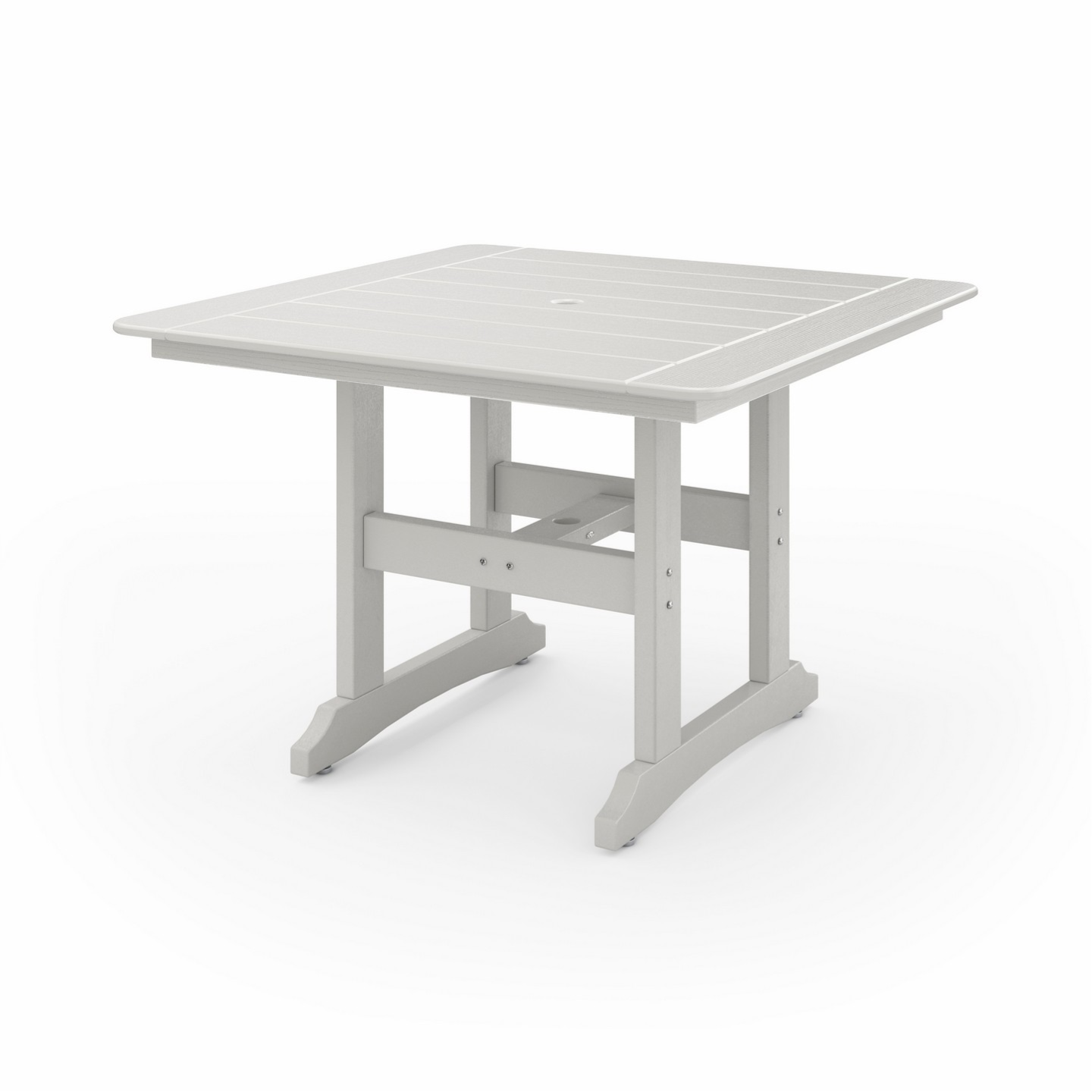 White outdoor table on a white background
