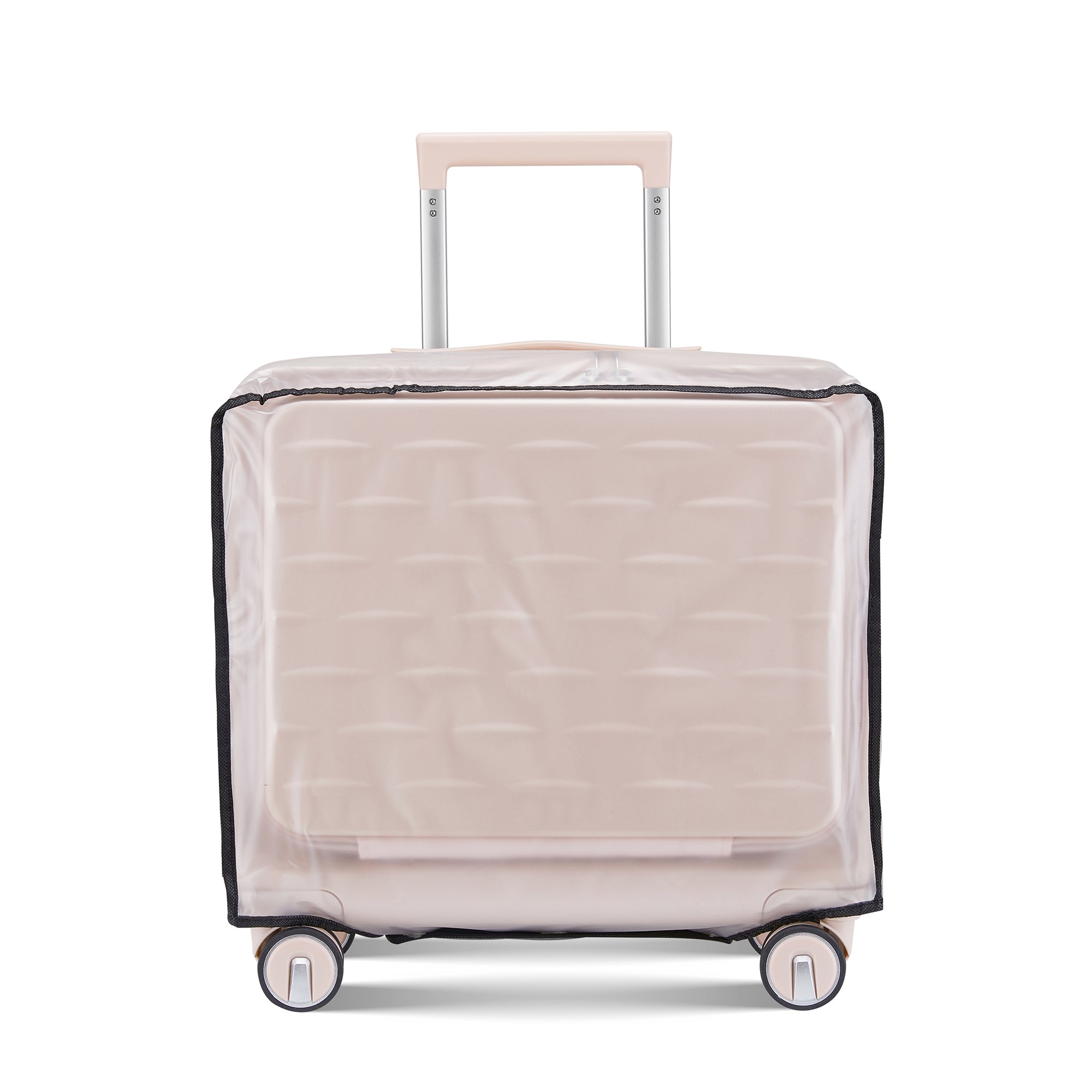 Pink Carry On Luggage with Front Open Door and Laptop Interlayer