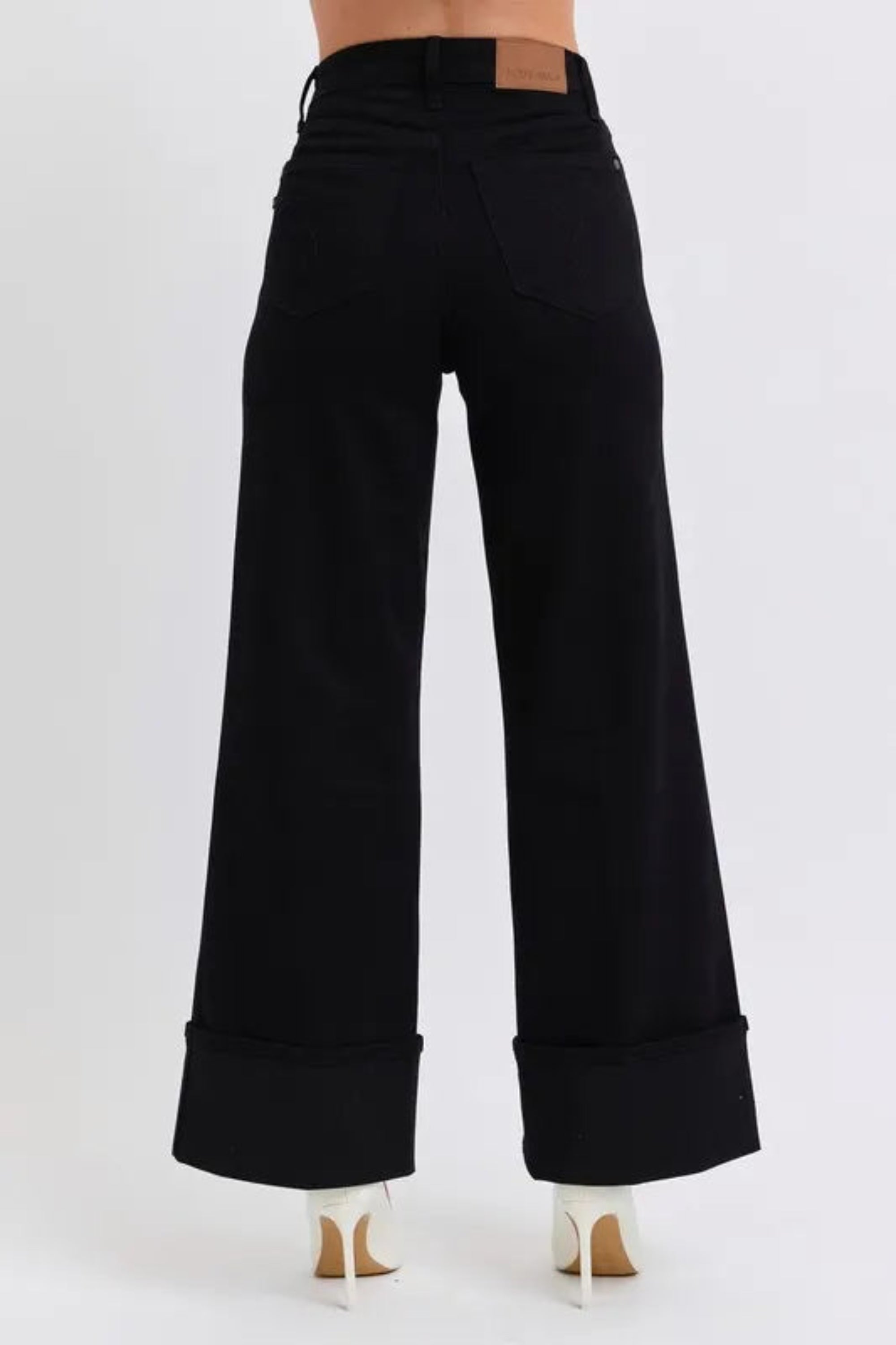 Judy Blue Full Size High Waist Reto Wide Leg Pants