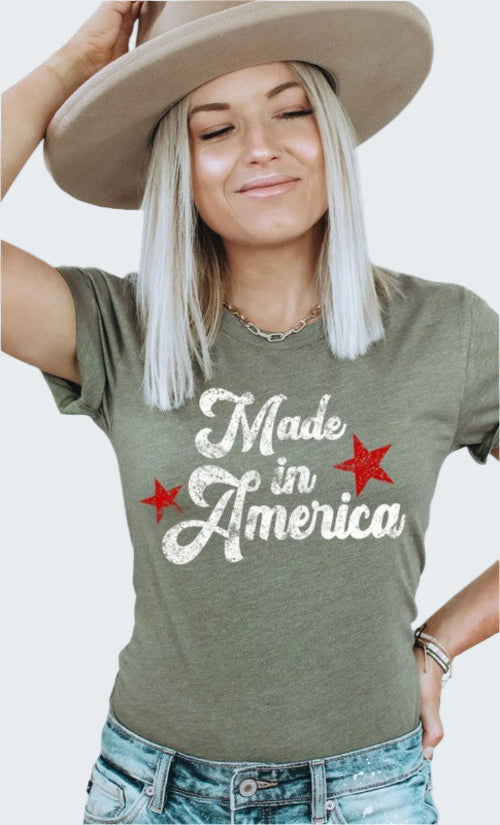 Vintage Made in America Graphic Tee Plus