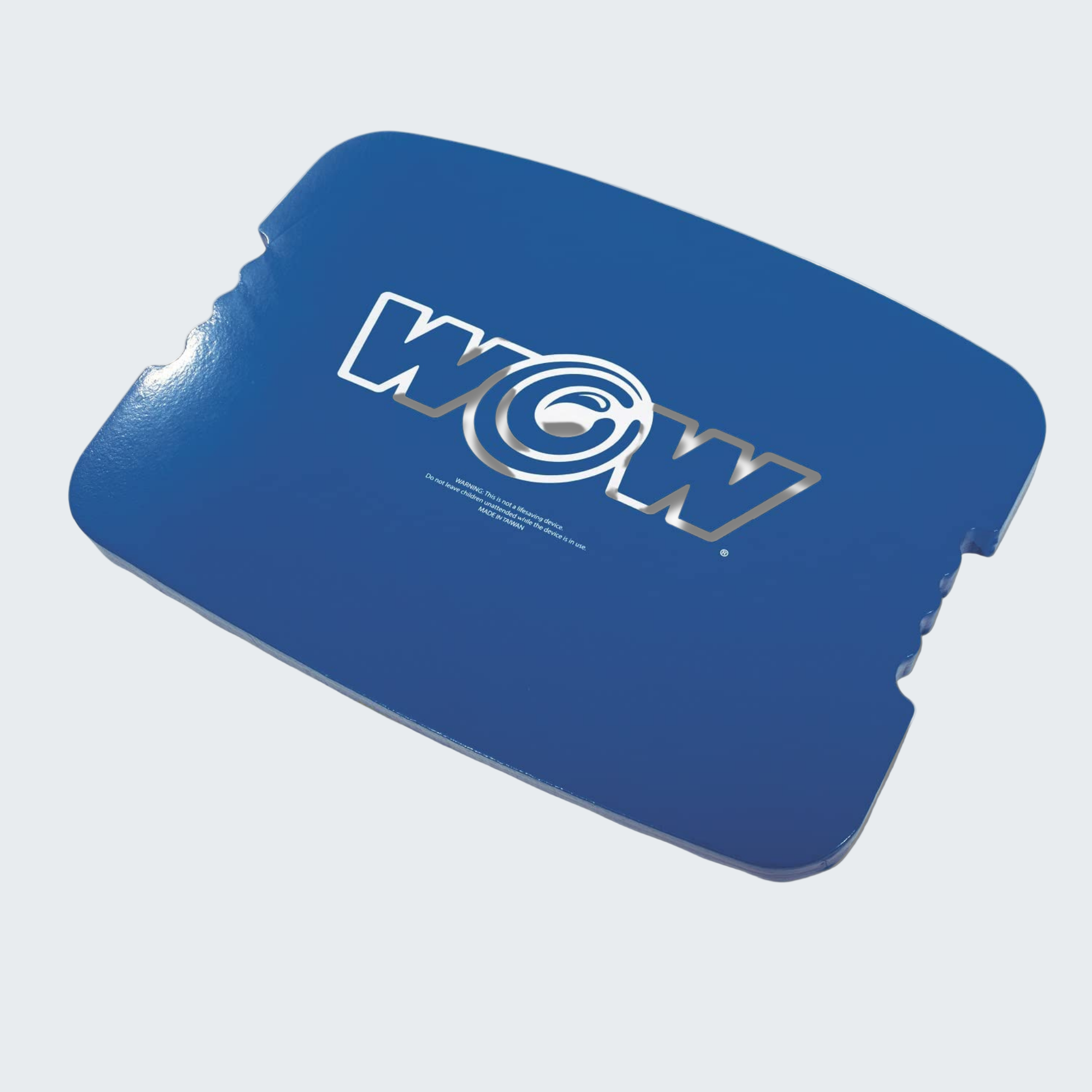 Blue rectangular pad with 'WOW' logo on a white background