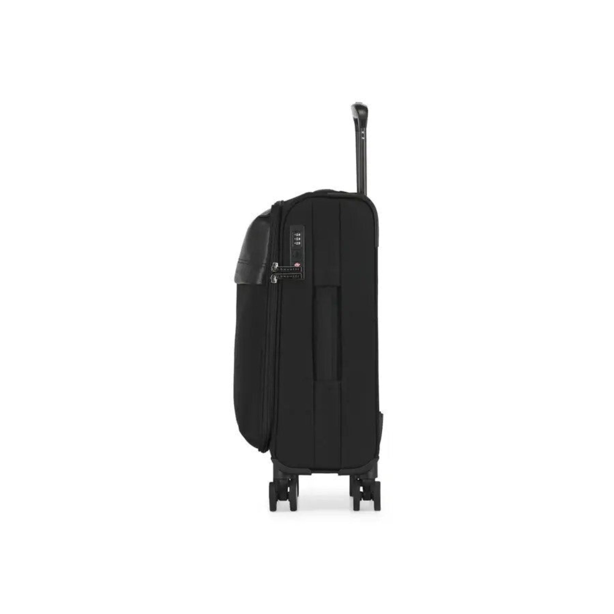 Black suitcase on a white background