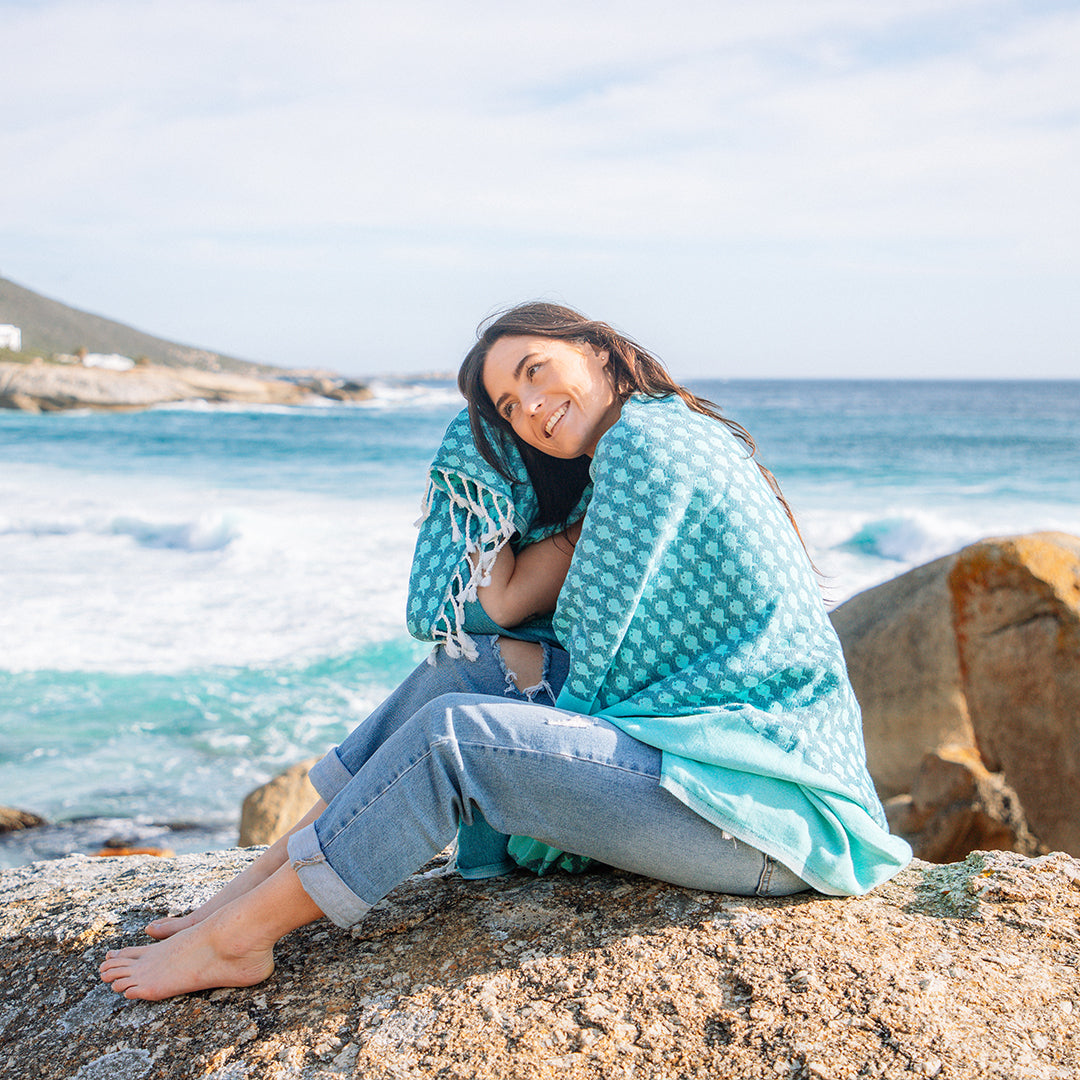 Feshka Big Fish Turkish Cotton Beach Towel