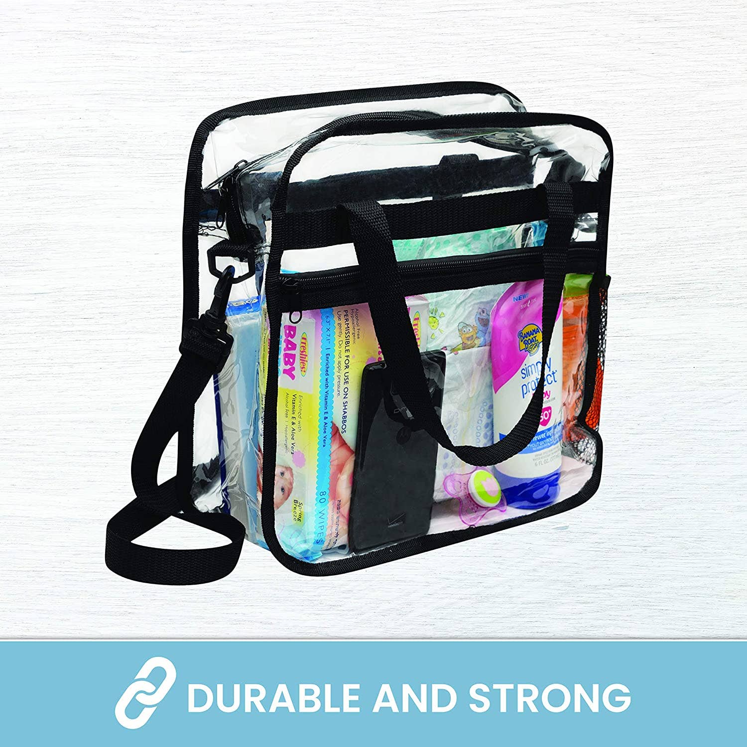 Bagsko Clear Stadium Approved Bag With Zipper 