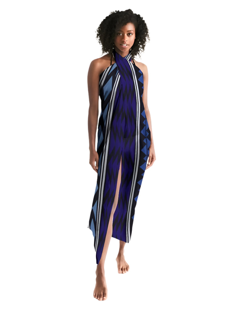 Sheer Bohemian Blue Swimsuit Cover Up