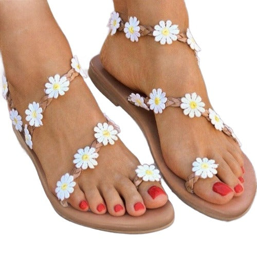 Daisy Open Toe Flat Sandals
