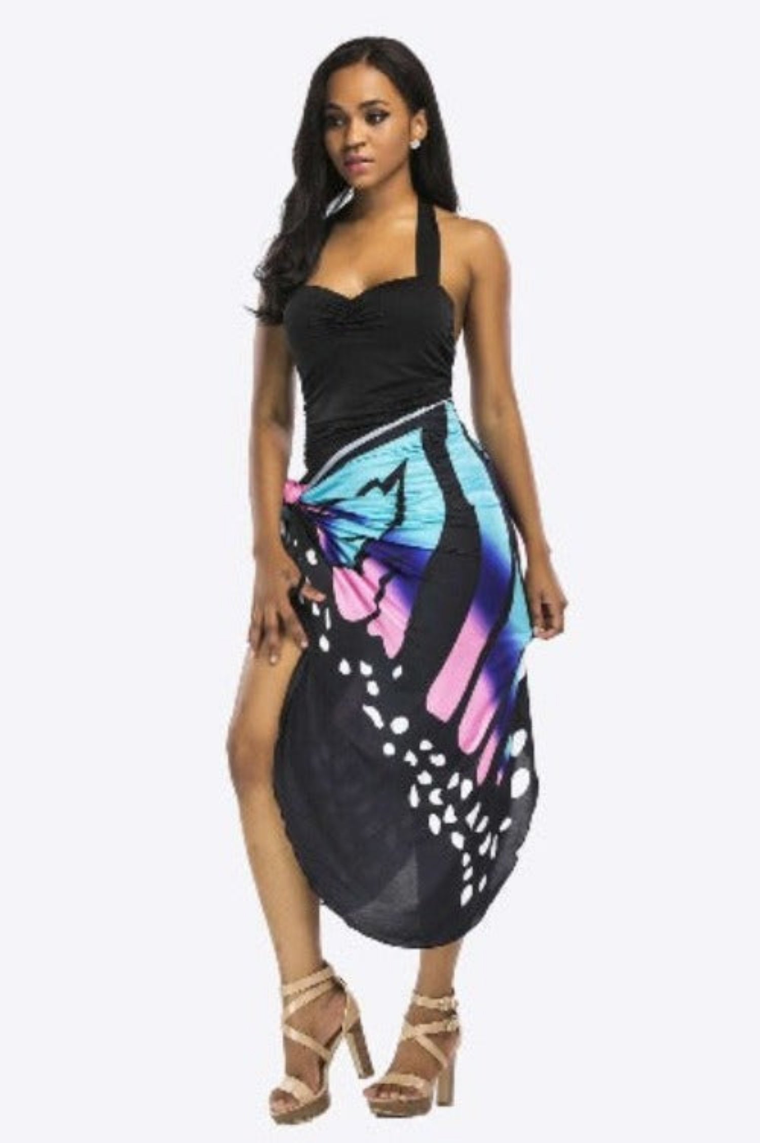 Butterfly Spaghetti Strap Cover Up - Sun of the Beach Boutique