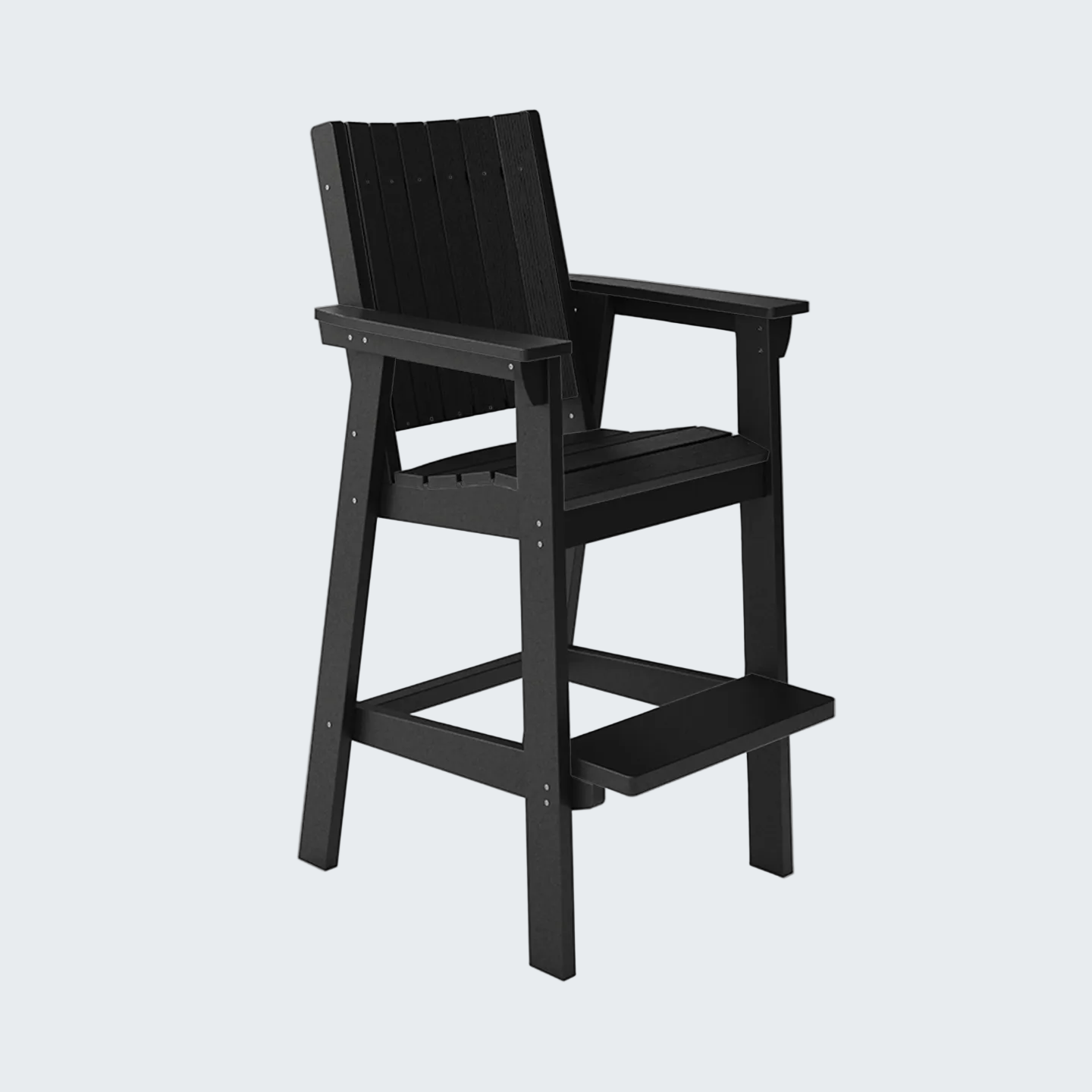 Black high chair on a white background