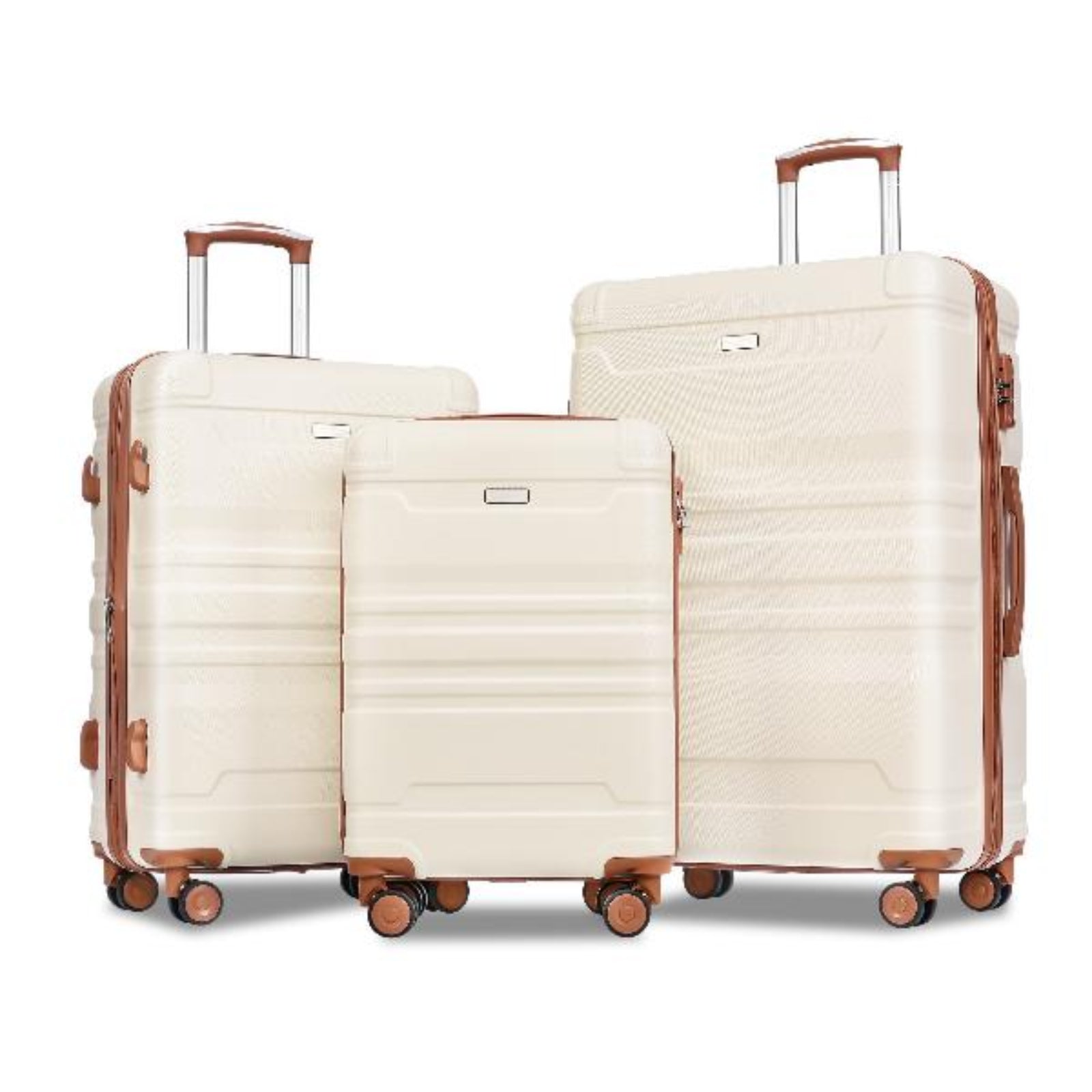 Expandable ABS Hardshell Three Piece Luggage Set