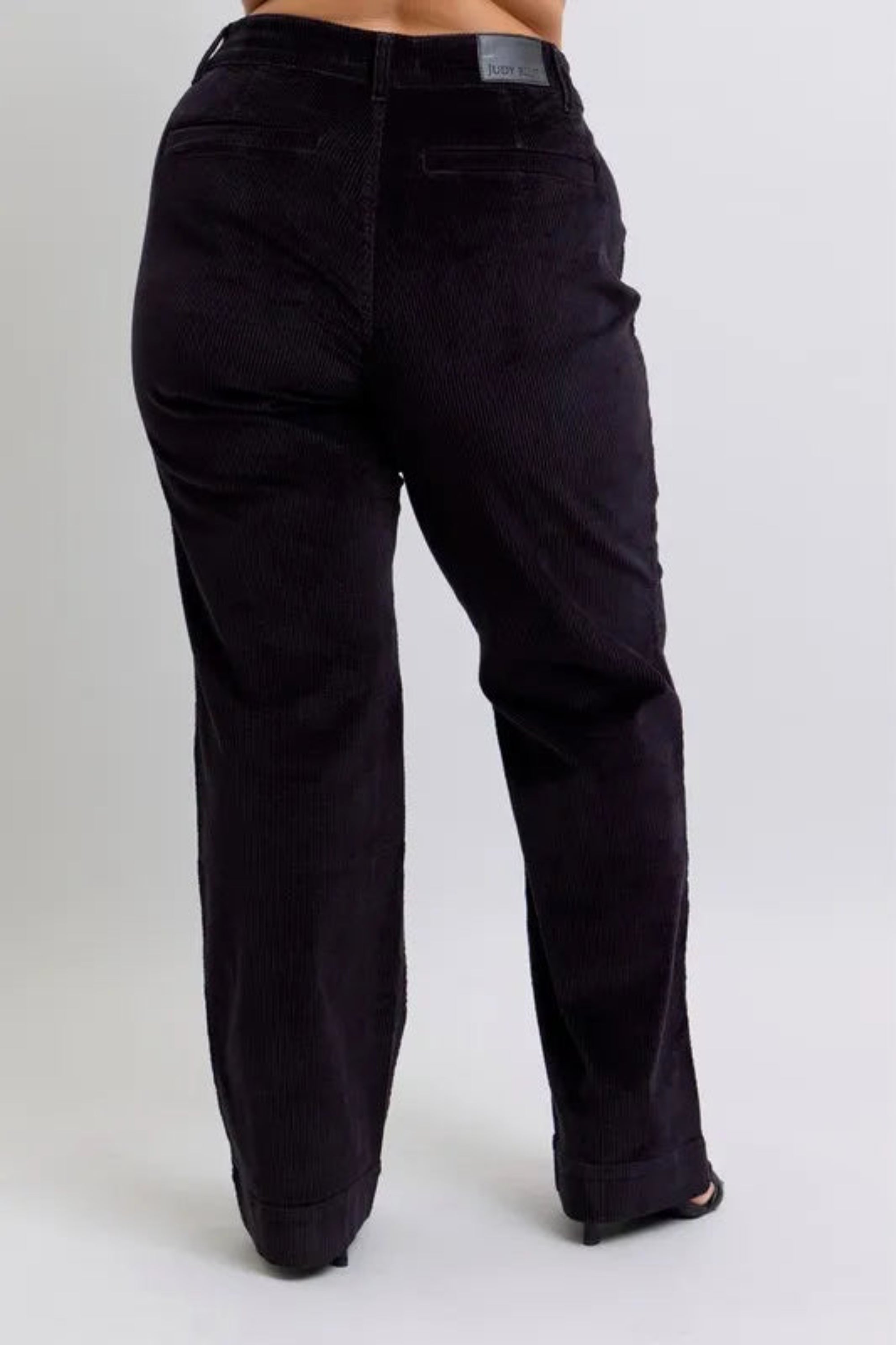 Judy Blue Full Size High Waist Corduroy Trouser Wide Plus Size