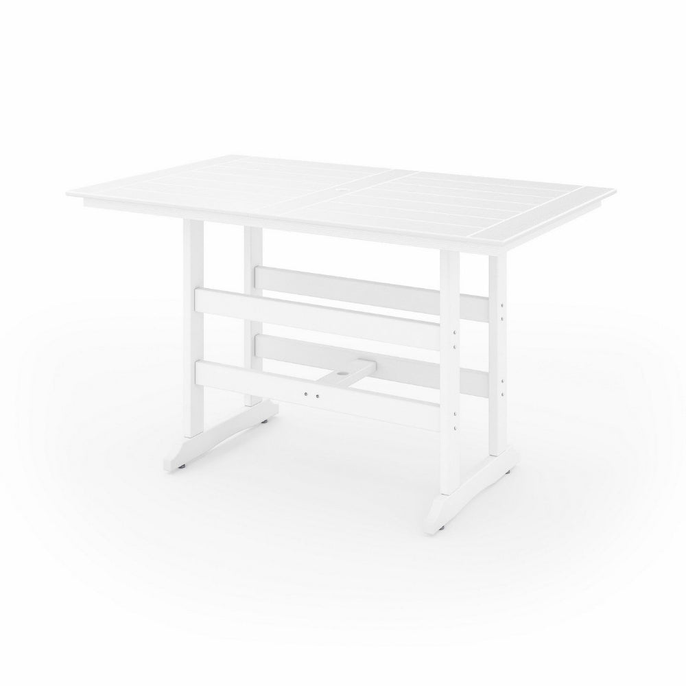 White desk on a white background