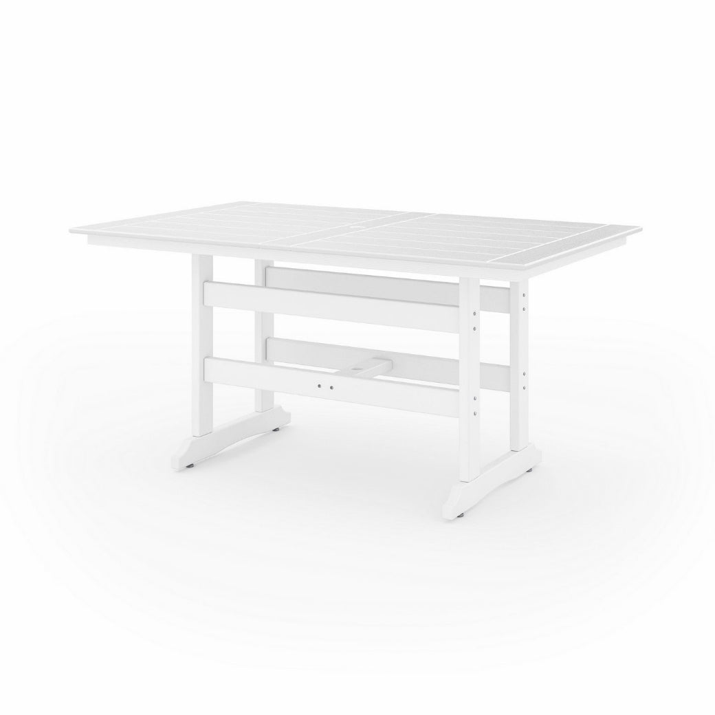White desk on a white background