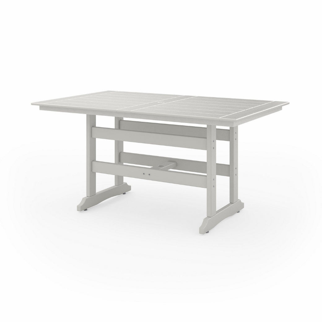 White outdoor table on a white background