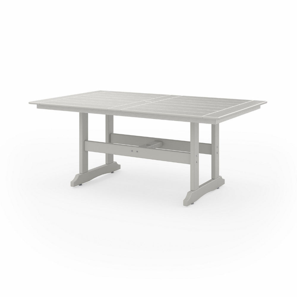 Gray outdoor table on a white background