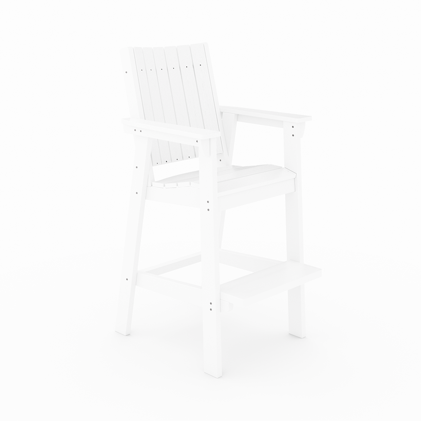 White chair on a white background