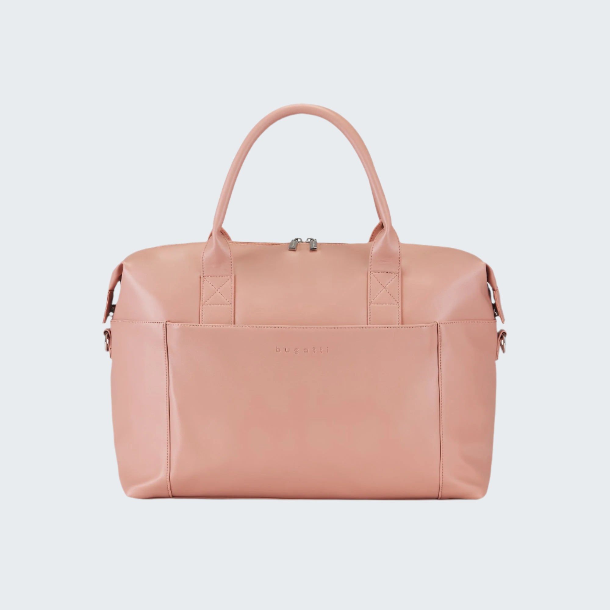 Pink handbag on a white background