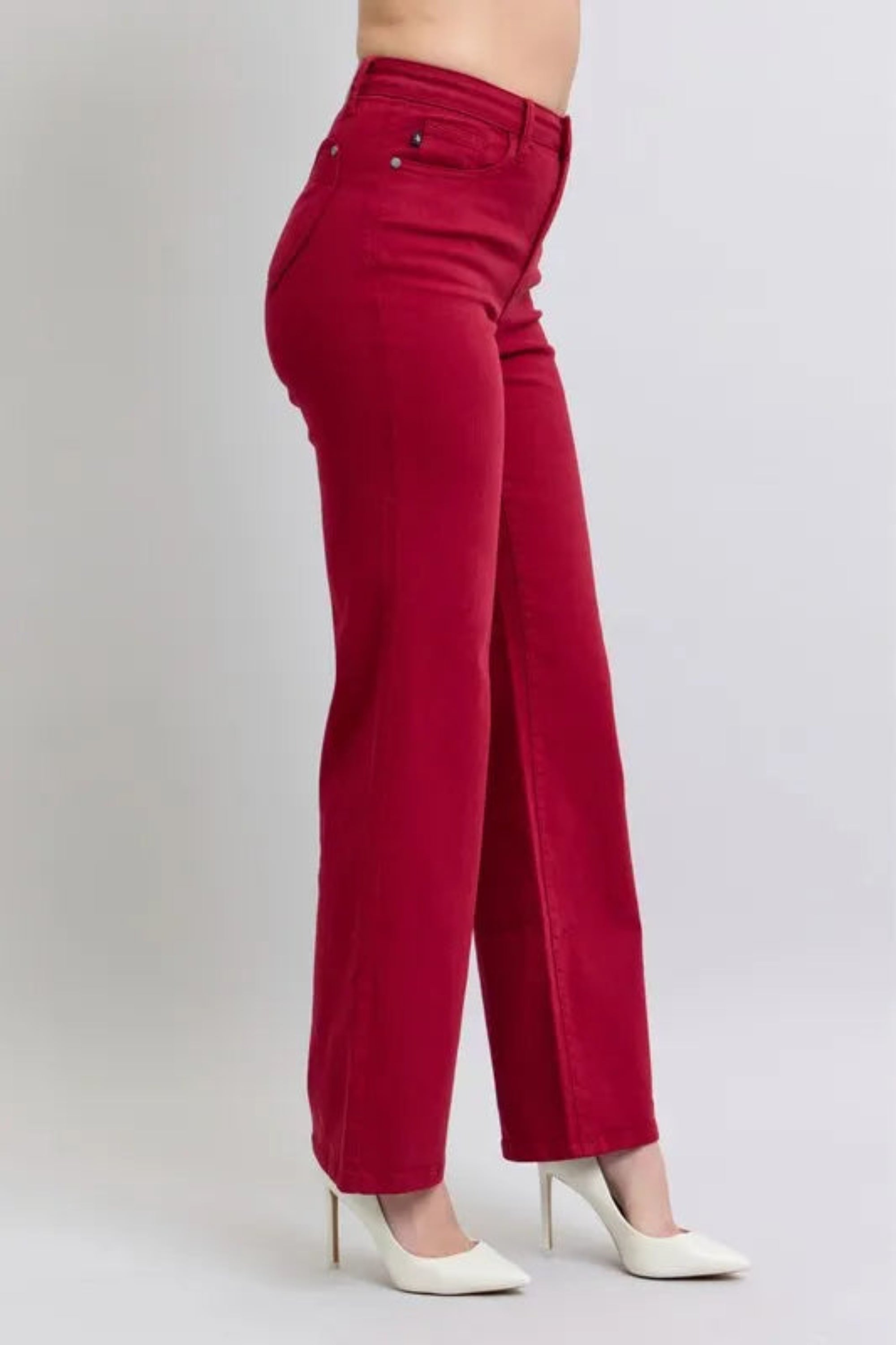 Judy Blue Full Size High Waist Heart Shaped Back Pockets 