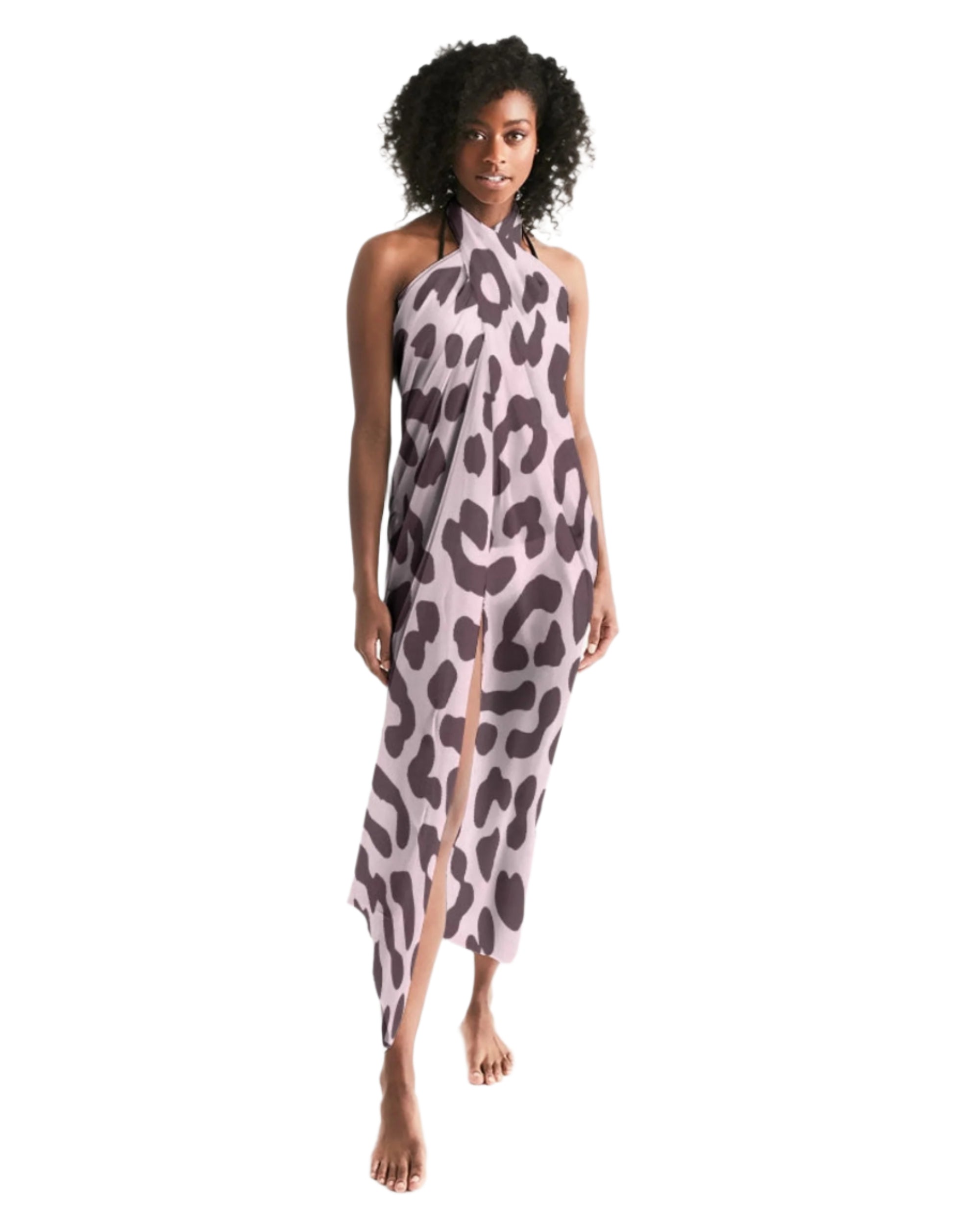 Pink Leopard Print Sarong