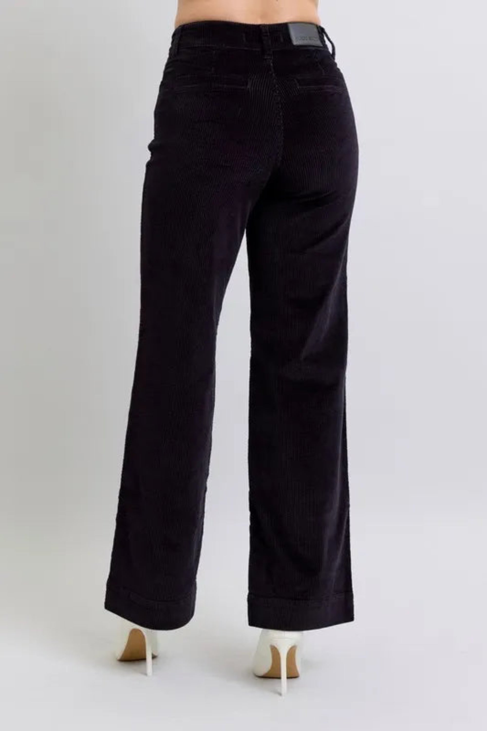 Judy Blue Full Size High Waist Corduroy Trouser Wide Plus Size
